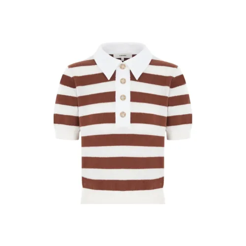 Рамка Коричневый Белый Женские Трикотаж