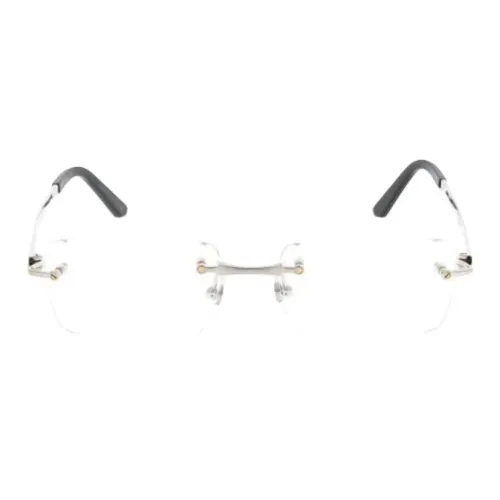 Cartier Титан Квадрат Optical Очки Мужские Серебряные