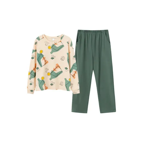 FENTENGCARE Абрикос Женские Пижамные Комплекты