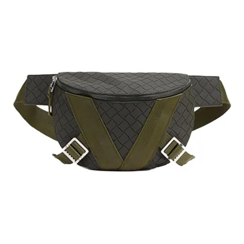 Bottega Veneta Полиэстер Монета Кошелек Бананка Мужской Открытая страна Зеленый