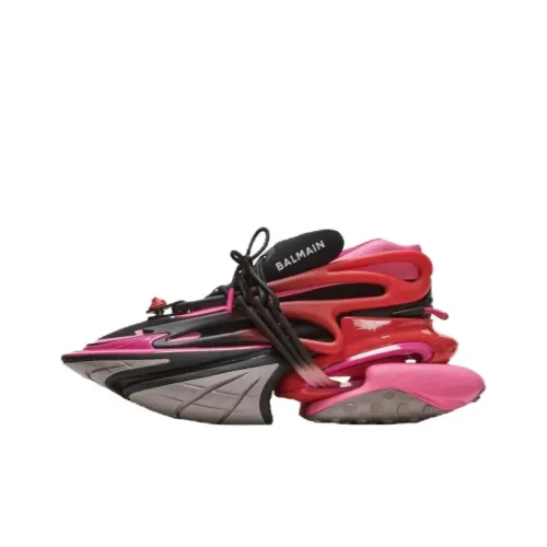 BALMAIN Низкий топ Повседневная обувь Женская Черный Красный