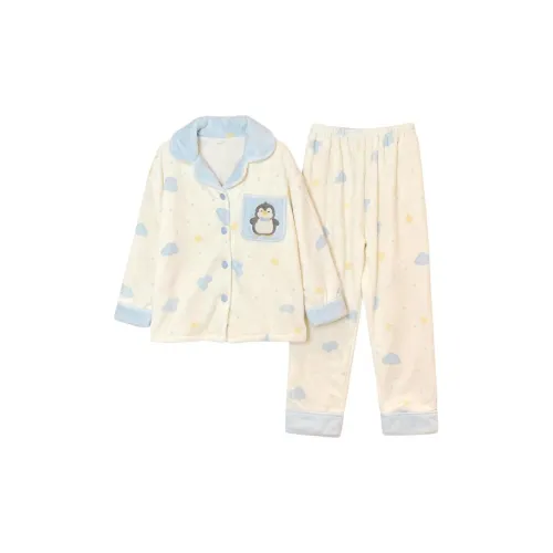 Daiyindie Осенние и зимние пижамы для женщин утолщенные и с флисовой подкладкой термические коралловый флис