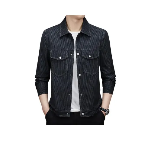 Candito Черные Мужские Кожаные Куртки