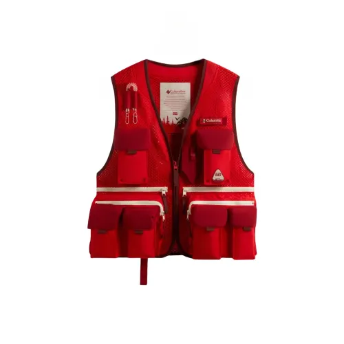 Kith x Columbia совместный бренд Жилет Унисекс Красный