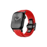 Красный ремешок, черный соединитель, черная застежка