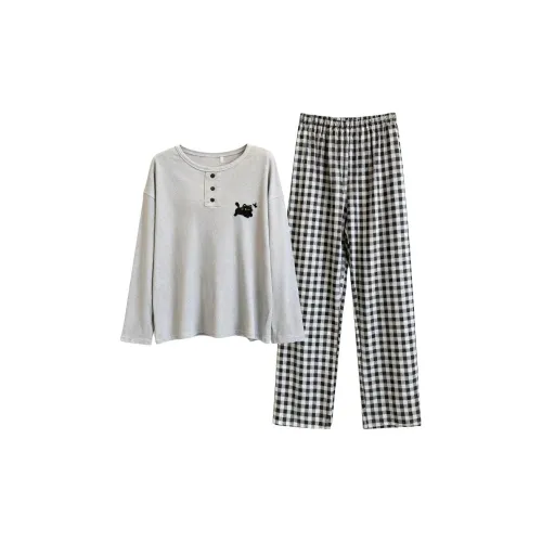 Daiyindie Осенне-зимняя пижама женская утолщенная и с флисовой подкладкой термическая ткань дралон