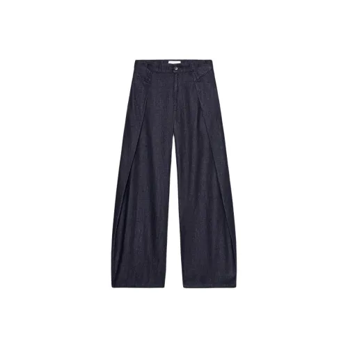 ZARA Темный индиго Циановый Женские Джинсы