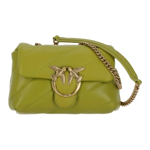 PINKO Puff Кожа Bird Сумка Swallow Сумка Сумка через плечо Женская Зеленая