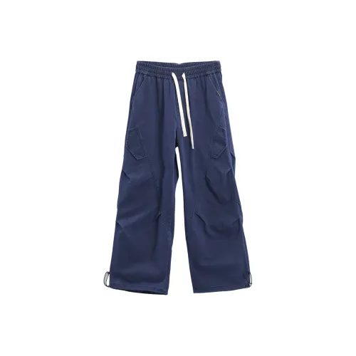 ENTONG Темно-синий Унисекс Повседневные Штаны