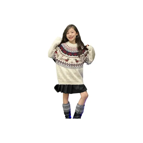 YOUMIWU Бежевый Абрикос Школьные Свитера