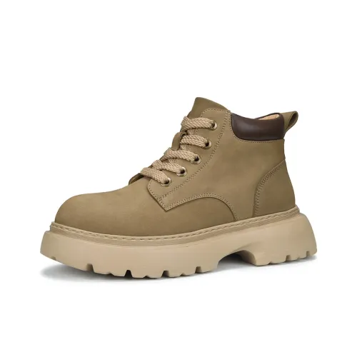 H2 Лицевая коровья кожа Платформа Модный Винтаж Обувь Мужской Мартин Ботинок Мужской