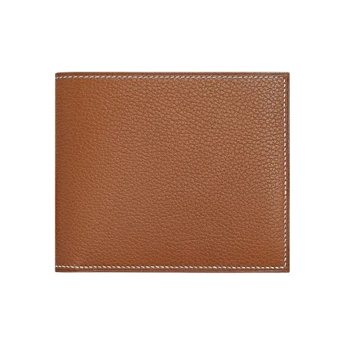 HERMES MC² COPERNIC Телячья кожа Кошелек Unisex Light Рыжевато-коричневый