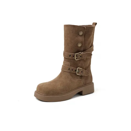 Dragon Dance Западный Двусторонний стиль Ботильоны Грубый каблук Женские