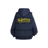 Темно-синий, синий, желтый, ярлык, свитшот + темно-синий, синий, желтый, логотип, жилет