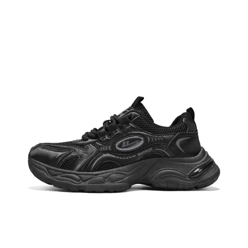 Warrior Амортизация Устойчивый к истиранию Увеличение высоты Низкие кеды Мужские Черные