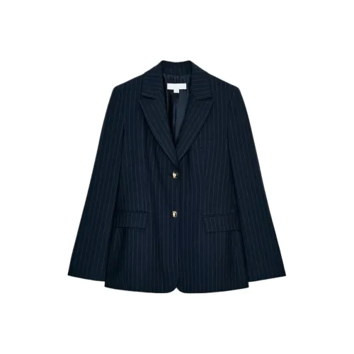 ZARA Collaboration Морской Синий Женские Бизнес-костюмы