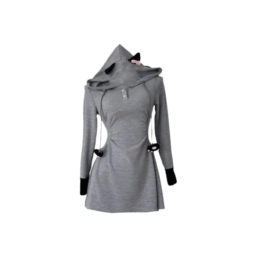 MA JOURNEE Длинное платье с длинными рукавами женское