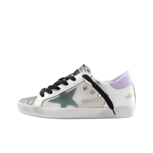 Golden Goose Супер Звезда Low Топ Скейтборд Кроссовки Женские Белый Зеленый