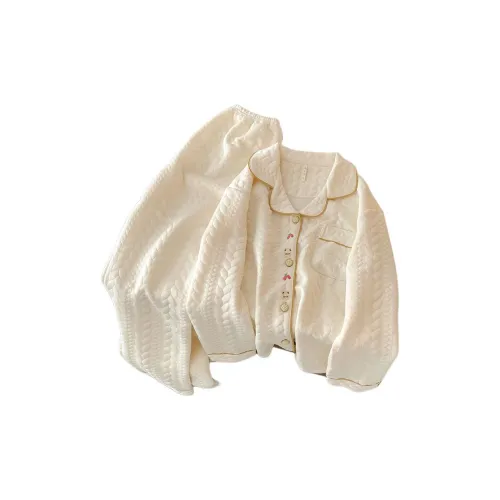 HANQIANNUO Осенний Зимний Комплект Пижам Женские с Длинными Рукавами