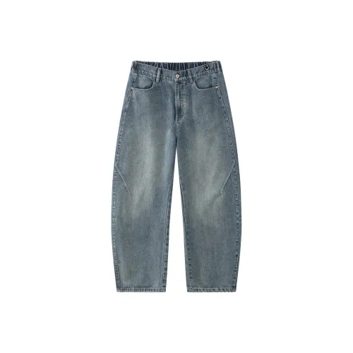 Miniso Светлый Винтажный Синий Мужские Джинсы