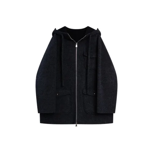 ELLE Темно-синий женский пальто