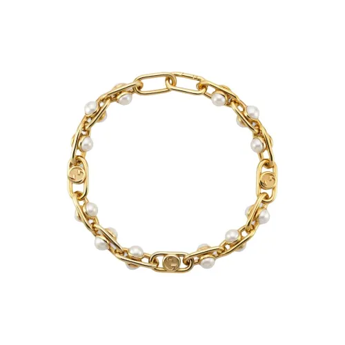 GUCCI Брасс Колье Женские Золото Белый