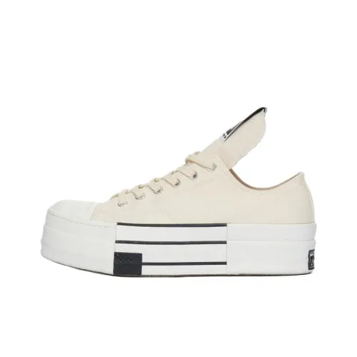 Converse x Rick Owens DRKSHDW Низкие Скейтборд Кроссовки 6 см Унисекс Белый