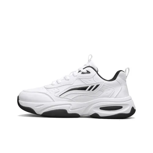 Binary Амортизация Легкий Противоскользящий Низкий Топ Повседневная обувь Мужская Белая