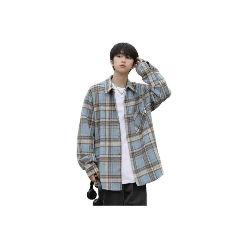 TUOFEI Светло-синие унисекс рубашки