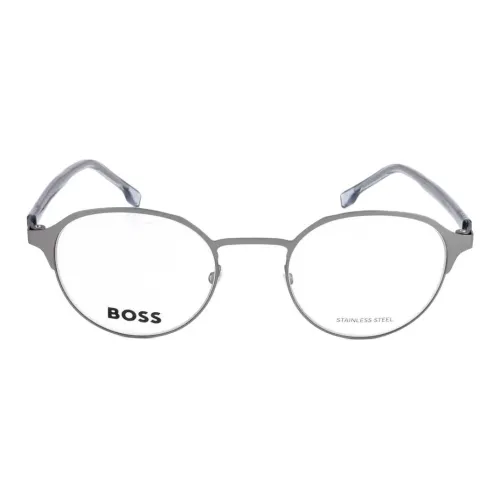 Hugo Boss Нержавеющая сталь Овал Оптические Очки Мужские Серебряные