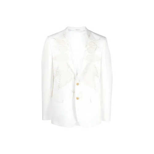 Alexander McQueen SS23 Бизнес-костюм Пальто Мужской Белый