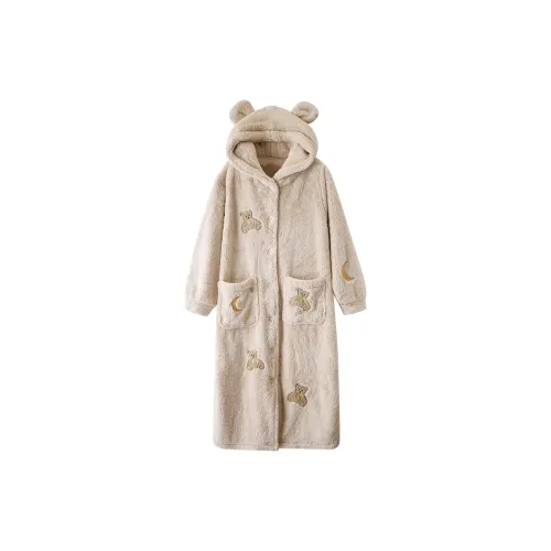 DAMOS·LOVE Абрикос [Термический Удобный] Женские Халаты для Ванной