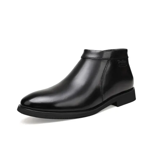 H2 Лицевая коровья кожа флис утолщенный классический стиль позиционирования мужская обувь челси мужской