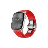 Красный ремешок, титановый, соединитель, серебряная застежка