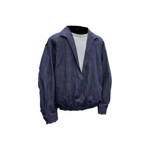 YIWANSHIDUO Синий Унисекс Рубашки