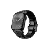 Черный ремешок, черный соединитель, черная застежка