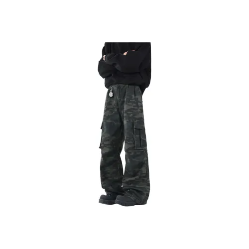 JIARONG Зеленый камуфляж Унисекс Повседневные штаны