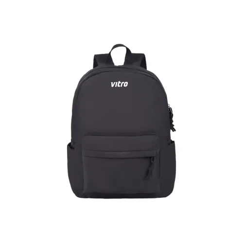 VITRO Nylon Backpack Standard Unisex Black White VITRO Нейлон Рюкзак Стандартный Унисекс Черный Белый
