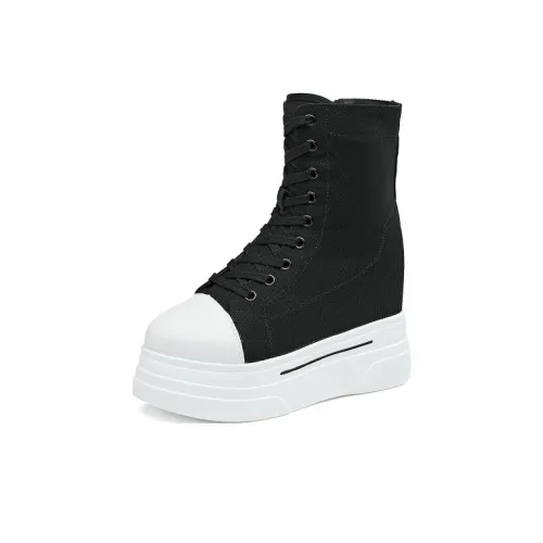 SENJIALUO Амортизация устойчивость к истиранию легкие дышащие противоскользящие высокие топы кроссовки для скейтбординга женские