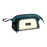 [Большая открытая сумочка для ручек] 5 слоев / Бирюзовый / Супер-толстый