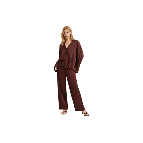 Devanro Кофейный Женские Пижамные Комплекты