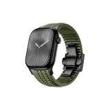 Зеленый ремень, черный соединитель, черная застежка