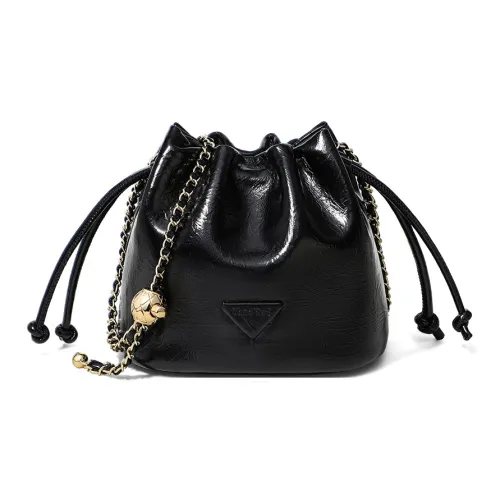 Crtnzo Kroez ПУ (полиуретан) Сумка через плечо Сумка-ведро Стандартная Женская Черная