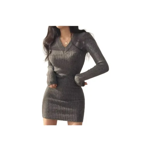 VINMUK Длинное платье с длинными рукавами женское