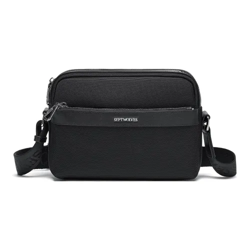 SEPTWOLVES Сумка через плечо из коровьей кожи Мужская Черная