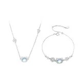 Персик, Кошка, Браслет и Ожерелье, Комплект Одежды [Синий]