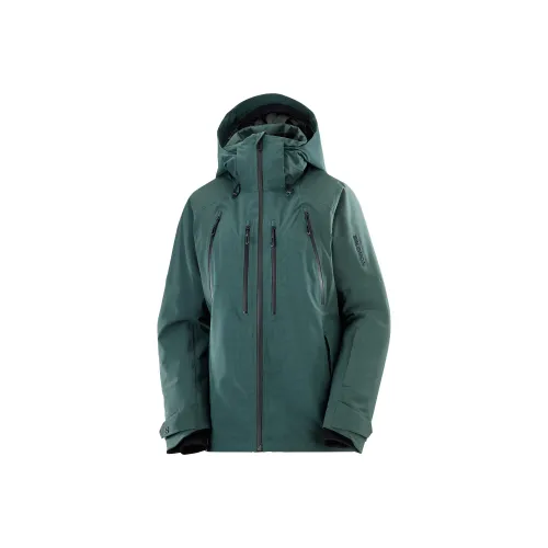 SALOMON Зеленая горная стена Женская лыжная куртка