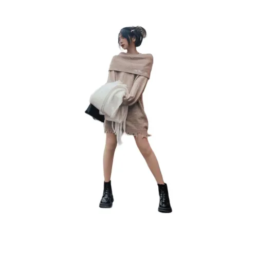 VINMUK Длинное платье с длинными рукавами женское