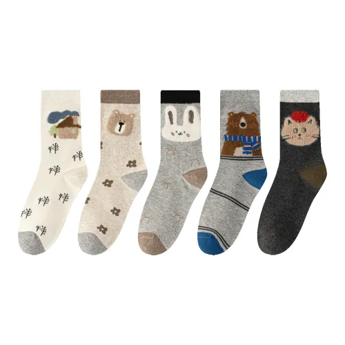 AUGUST Осенние носки Crew женские упаковка из 5 пар