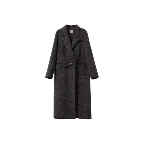 AMII Черное Серое Женское Пальто